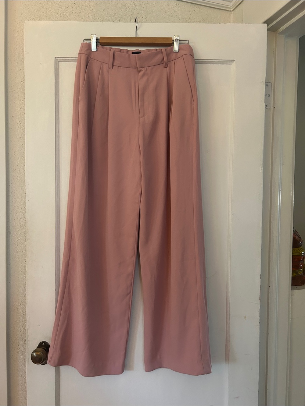 Gap 365 High Rise Pleated Trousers antique pink nwot